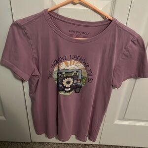 Women’s crusher Life is Good Tee